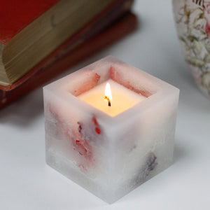 Enchanted Candle - Small Square Jar - Rose - EGC