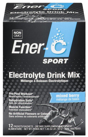 Ener - C Ener - C Sport Electrolyte Drink Mix Mixed Berry 12 Sachets - Ener - C