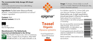 Epigenar Teasel Organic (Tincture) 50ml - Epigenar