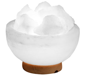 Evolution White Fire Bowl Crystal Salt Lamp - Evolution