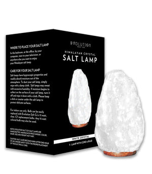 Evolution White Natural Crystal Salt Lamp - Evolution