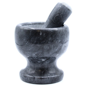 Extra Large Black Marble Pestle & Mortar - 12.5x12cm - MPM