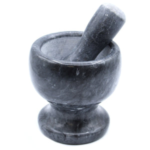 Extra Large Black Marble Pestle & Mortar - 12.5x12cm - MPM