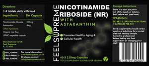 Feel Supreme Nicotinamide Riboside (NR) with Astaxanthin 60's - Feel Supreme