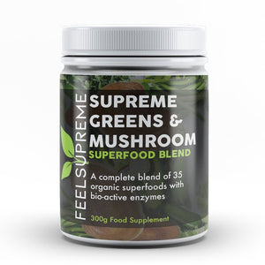 Feel Supreme Supreme Greens & Mushroom Superfood Blend 300g - Feel Supreme