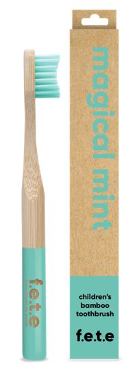 childrens bamboo toothbrush magical mint single
