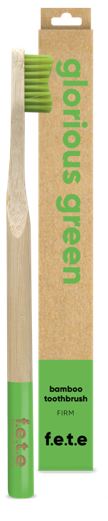 bamboo toothbrush firm bristles glorious green single