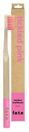 bamboo toothbrush soft bristles tickled pink single