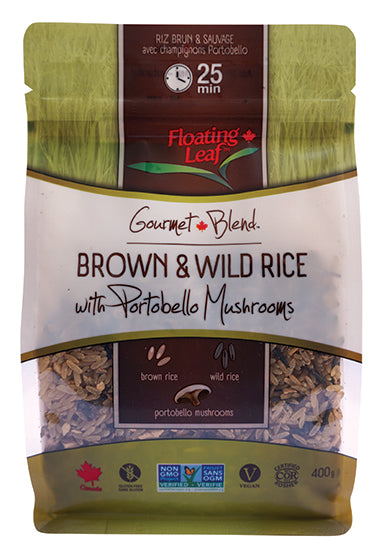 Floating Leaf Brown & Wild Rice with Portobello Mushrooms 400g