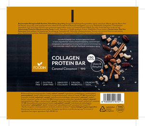 Foodin Collagen Protein Bar Caramel Cinnamon 50g - Foodin