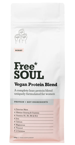 Free Soul Vegan Protein Blend Berry 600g