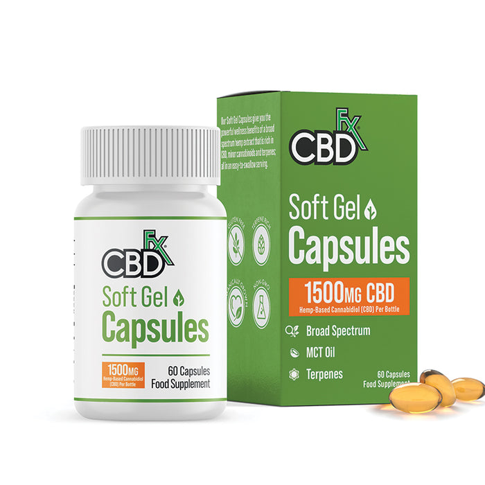 CBDfx Soft Gel Capsules 1500mg CBD 60's