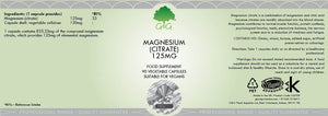 magnesium citrate 125mg 90s