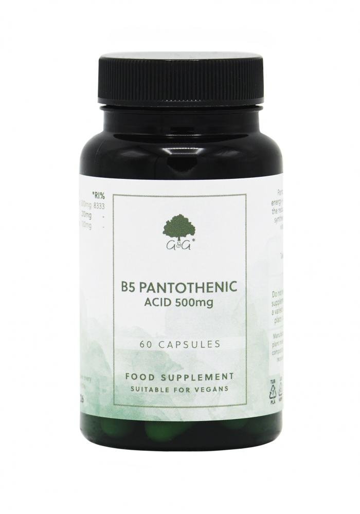 G&G Vitamins B5 Pantothenic Acid 500mg 60's