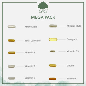 G&G Vitamins Mega Multivitamin Pack 28 Day Supply - G&G Vitamins