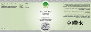 G&G Vitamins Vitamin B12 1000ug 120's - G&G Vitamins