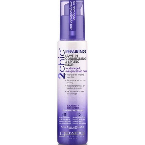 Giovanni 2chic Repairing Leave-in Conditioning & Styling Elixir Blackberry + Coconut Milk 118ml
