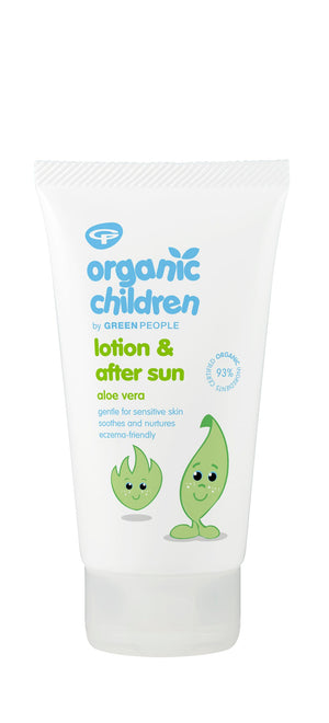 organic children lotion aftersun aloe vera 150ml