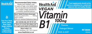 vegan vitamin b1 100mg 90s