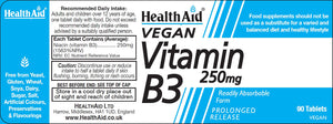 vegan vitamin b3 250mg 90s