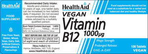 vegan vitamin b12 1000ug 100s