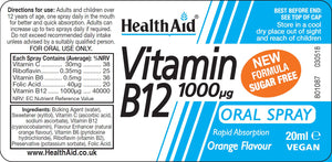 vitamin b12 1000ug oral spray 20ml