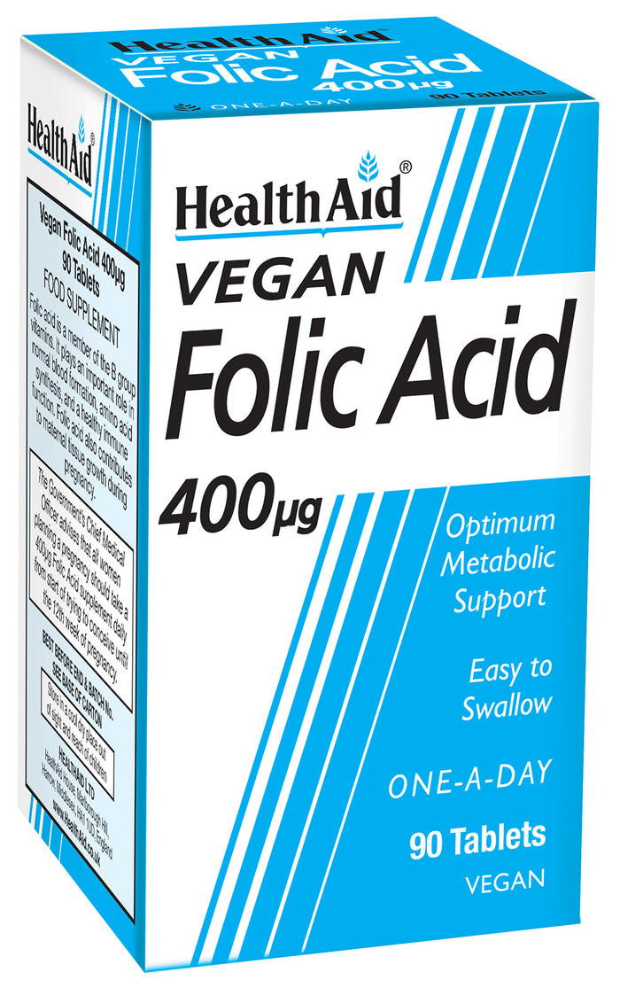 Health Aid Vegan Folic Acid 400ug 90's