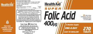 super folic acid 400ug 270s