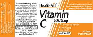 vitamin c 1000mg chewable orange flavour 30s