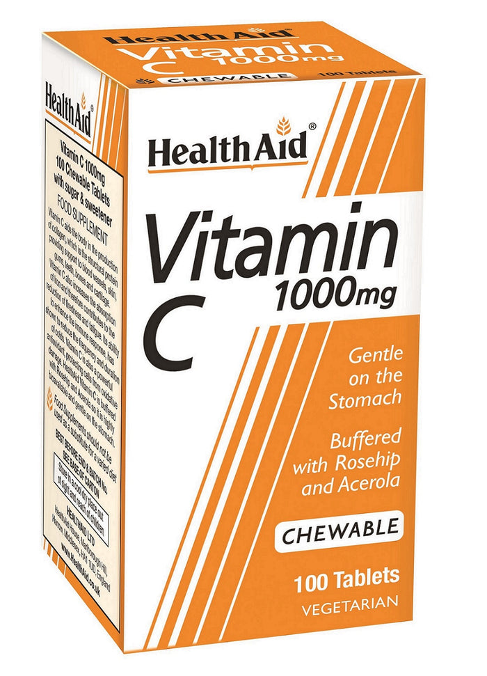 Health Aid Vitamin C 1000mg Chewable 100's