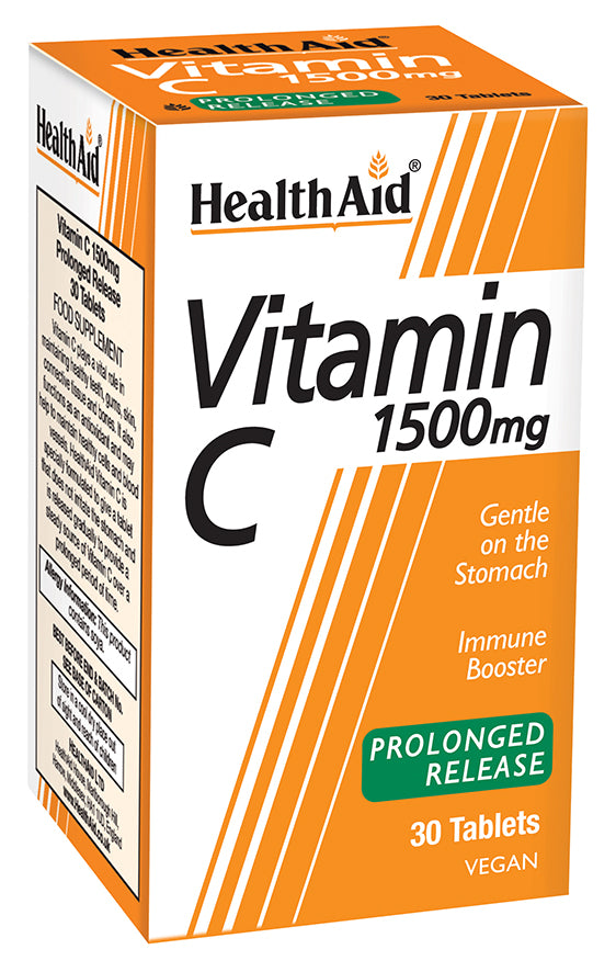 Health Aid Vegan Vitamin C 1500mg Prolonged Release 30's