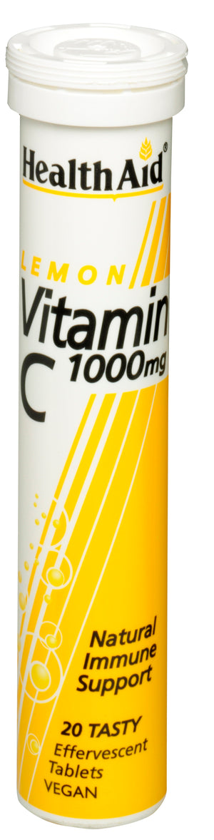 vitamin c 1000mg effervescent lemon flavour 20s