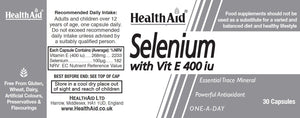 selenium with vitamin e 400iu 30s
