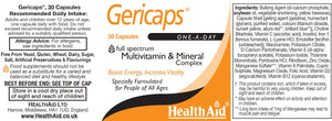 gericaps multivitamin mineral complex 30s