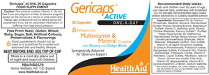 gericaps active multivitamin mineral complex 30s