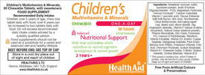 childrens multivitamins minerals tutti fruity flavour 90s