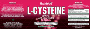 l cysteine 550mg with vitamin b6 30s