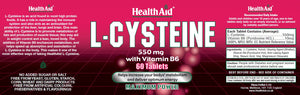 l cysteine 550mg with vitamin b6 60s