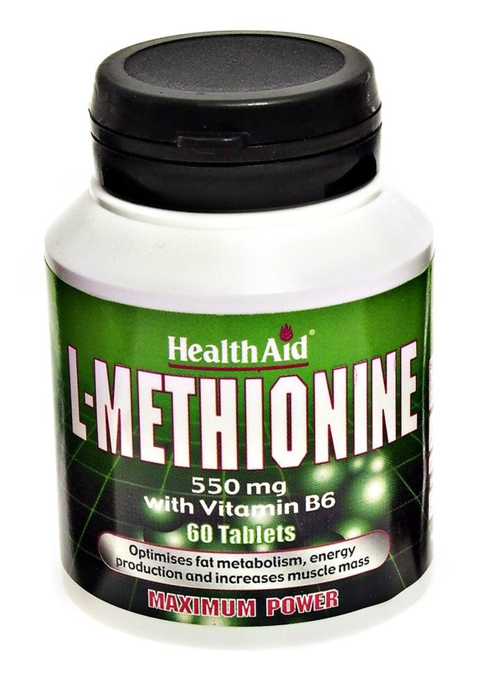 Health Aid L-Methionine 550mg with Vitamin B6 60's