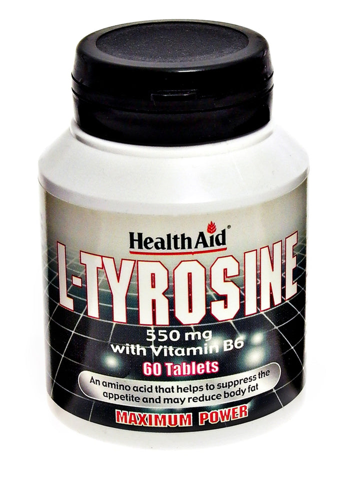 Health Aid L-Tyrosine & Vitamin B6 550mg 60's