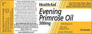 evening primrose oil 500mg with vitamin e 30s