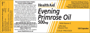 evening primrose oil 500mg with vitamin e 120s