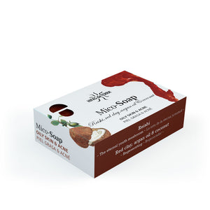 mico soap reishi red clay argan oil coconut 150g