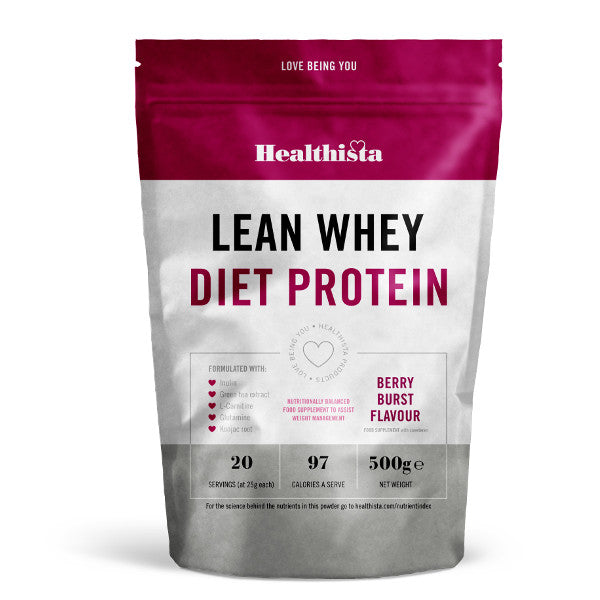 Healthista Lean Whey Diet Protein Berry Burst 500g