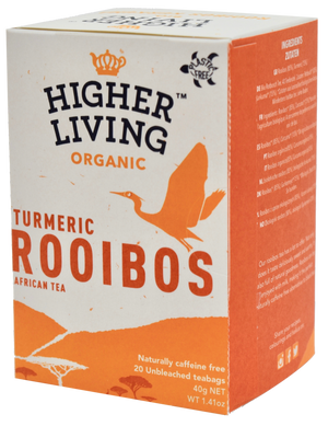 Higher Living Organic  Turmeric Rooibos African Tea 20 Teabags