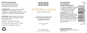 Higher Nature Aeterna Gold Astaxanthin 30's