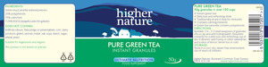 Higher Nature Pure Green Tea 50g