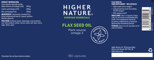 Higher Nature Flax Seed Oil (Capsules) 180's