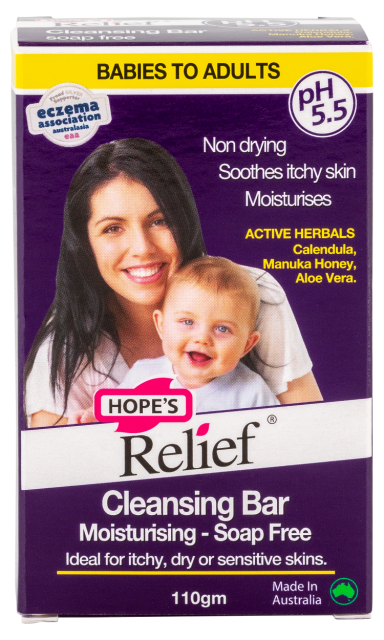Hope's Relief Cleansing Bar Moisturising Soap Free 110g