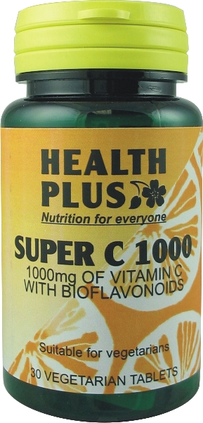 Health Plus Super C 1000 30 vegetarian tablets